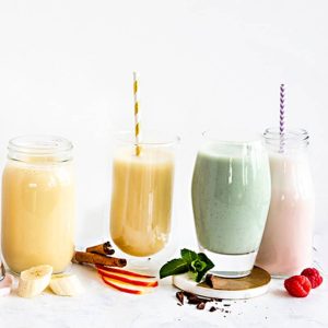 Frullati Formula 1 in bicchieri, gusti diversi