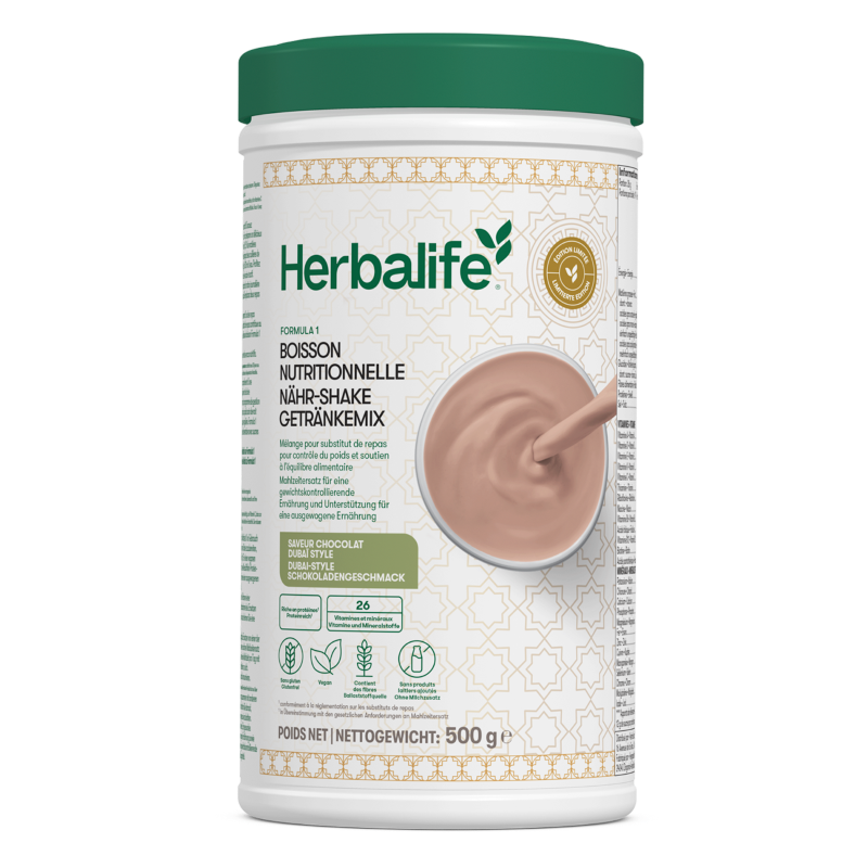 Herbalife Formula 1 Frullato nutriente gusto cioccolato Dubai-style 500 g