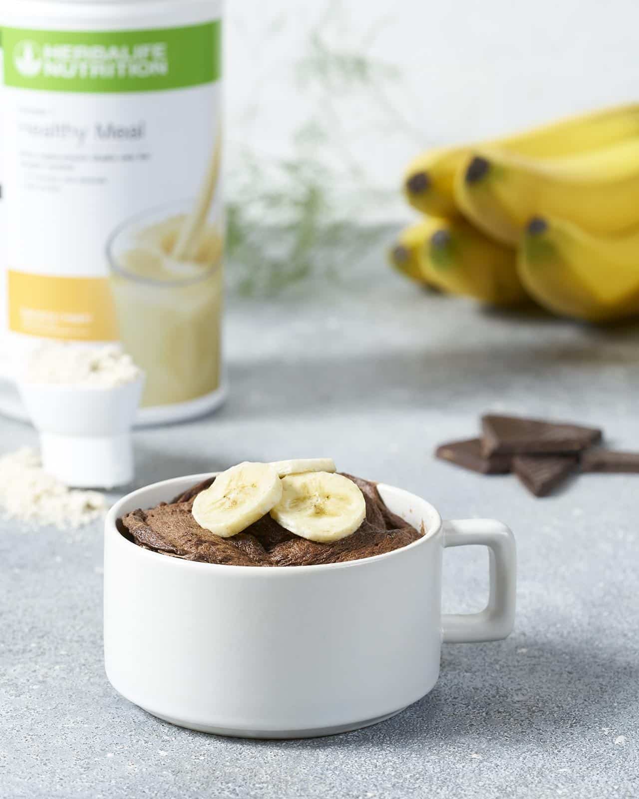 Mug cake proteica Banana Cream al cioccolato