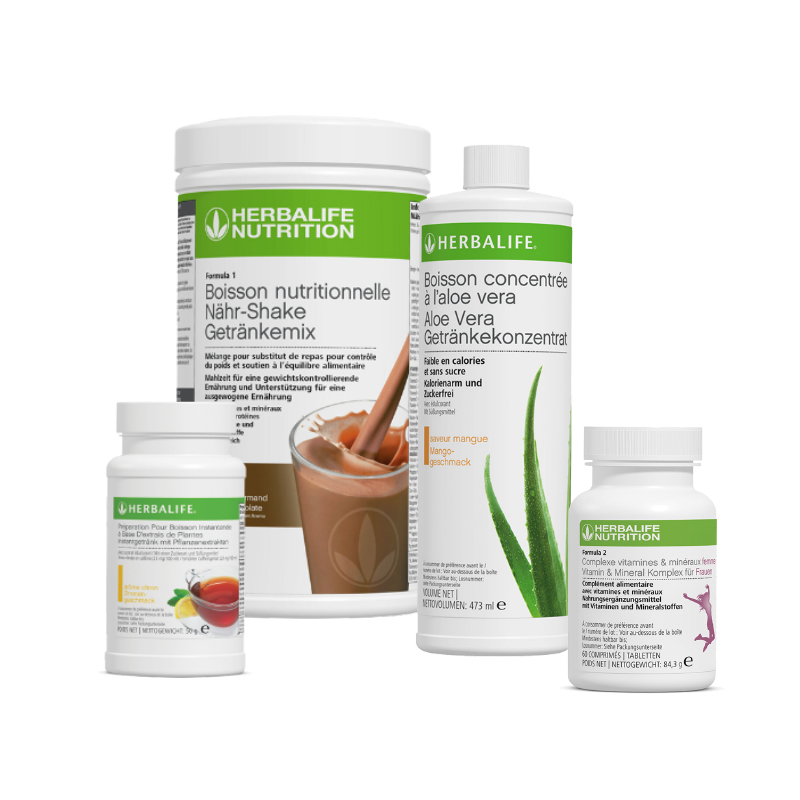 Herbalife das perfekte Frühstück 2 Set mit Shake und Nährstoffen für energiegeladenen Start in den Tag.