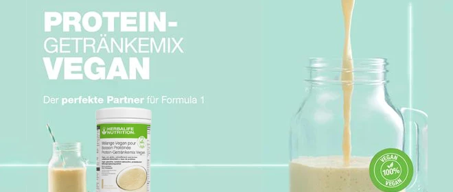 Proteinshake von Herbalife mit natürlichem Geschmack und gesunden Inhaltsstoffen.